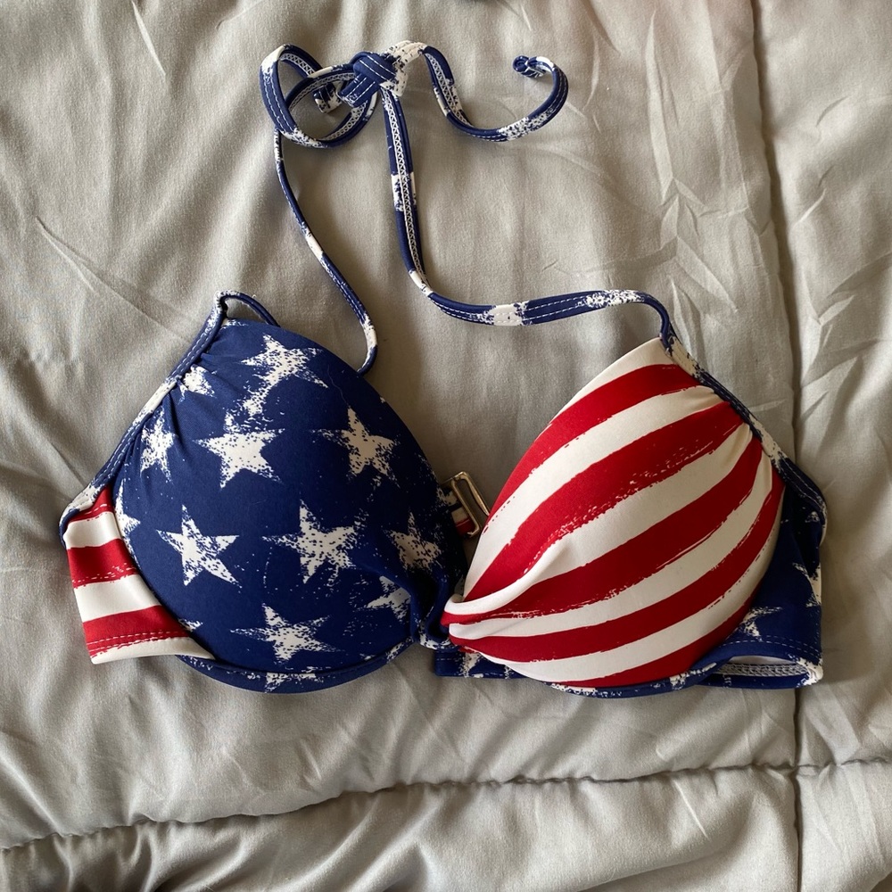 Target red white and blue swimsuit top
